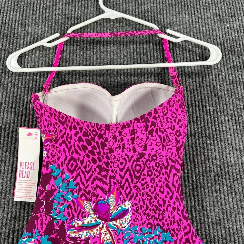 Lilly Pulitzer Ginnie One Piece Blue Rhapsody Orchid Swim Suit 0 Purple New - Picture 16 of 16
